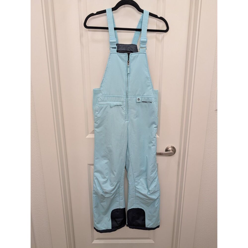 Arctix Kids Youth Ski Bib Snow Pants Medium Blue Light Winter Overalls M FLAW